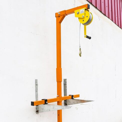 10M Lifting Crane Tool for Air Conditioner, Stainless Steel Conditioner Outside Installation Bracket Crane Lift Folding Self-Locking Manual Winch in Saudi Arabia