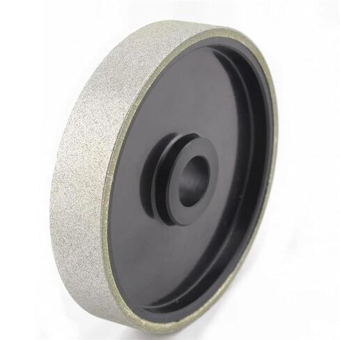 6 Inch Diamond Grinding Wheel 150x25x25.4mm Electroplated Parallel Jade Carbide Alloy Steel Grinding Tool with Reducing Sleeve(100) in Kuwait