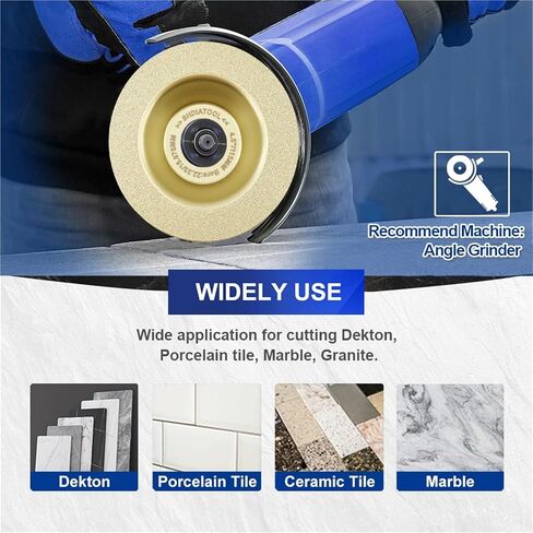 Dia115/125mm Diamond Cutting Grinding Cup Wheel Brazed Dekton Ceramic Tile Sanding Disc Porcelain Marble Cutter Plate(Dia 115mm,2Pcs) in Kuwait