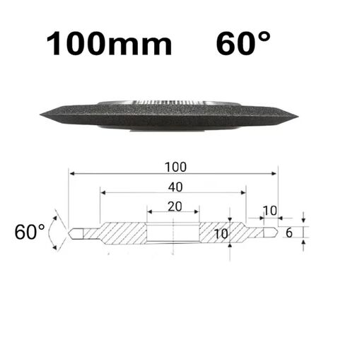 Grinding Wheel 100mm 125mm 150mm Sharpening Disc Sharp Edge SDC 100 200 320 400 for Tungsten Steel Screw Thread Ceramic(100mm 60Degree,400) in Saudi Arabia