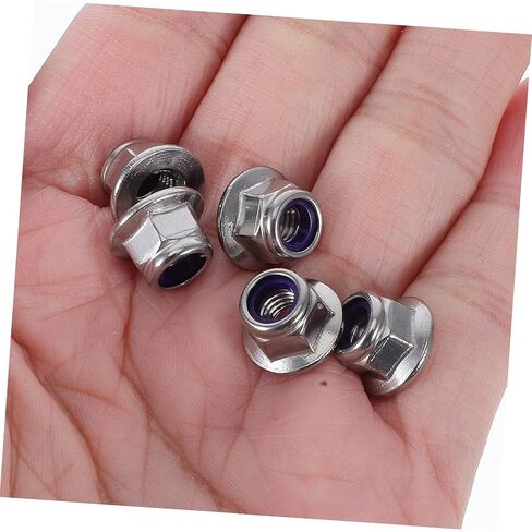 50pcs Self-Locking Nylon Inserted Lock Nuts Stainless Steel Fasteners for Hardware in Kuwait