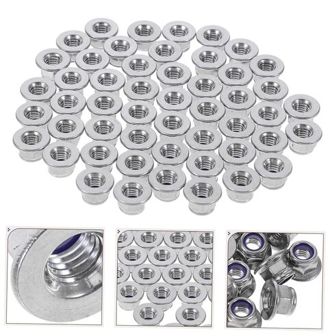 50pcs Self-Locking Nylon Inserted Lock Nuts Stainless Steel Fasteners for Hardware in Kuwait
