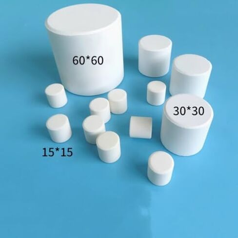 2Pcs Solid Alumina Ceramic Cylinder, High Temperature Resistant Insulating Wear Resistant Ceramic Rod for Industrial & Lab Use Φ15X15 mm in Kuwait