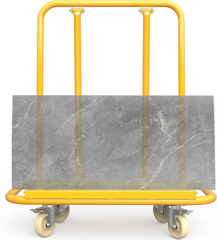 AUTOSAVER88 3000lbs Heavy Duty Drywall Cart, Drywall Sheet Cart, Heavy Duty Panel Dolly with 360° Swivel Wheels for Wall Panel, Sheetrock, Wood Panel, Ideal for Garage, Warehouse(45.3"L×22.4"W×46"H) in Kuwait