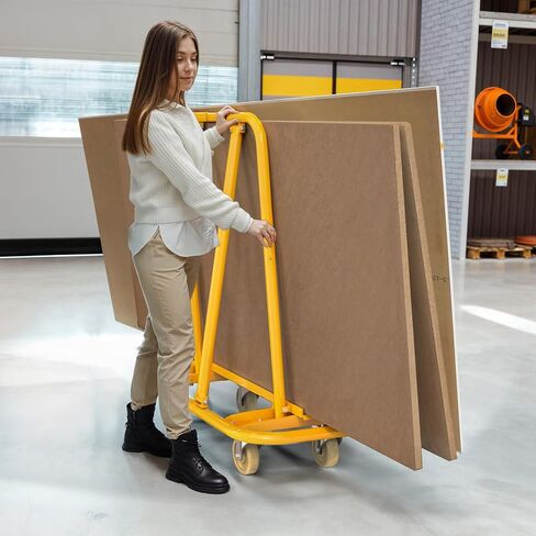 AUTOSAVER88 3000lbs Heavy Duty Drywall Cart, Drywall Sheet Cart, Heavy Duty Panel Dolly with 360° Swivel Wheels for Wall Panel, Sheetrock, Wood Panel, Ideal for Garage, Warehouse(45.3"L×22.4"W×46"H) in Kuwait