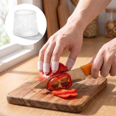 SmallCat 12 Pcs Silicone Finger Cots, Breathable Finger Protector with Air Holes, Clear Finger Covers Cuticle Protection Guard for Stop Nail Biting Skin Picking in Kuwait
