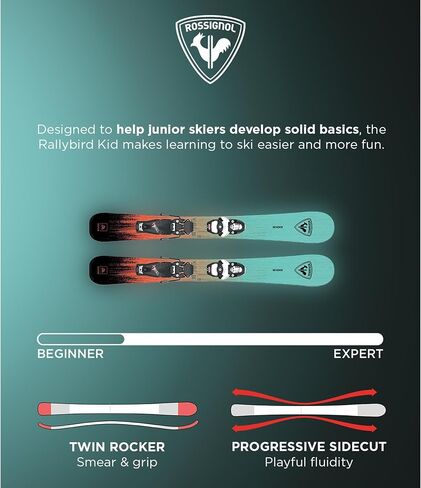 Rossignol Sender Kid Team 4 - زلاجات انحدار للأطفال مع روابط in Kuwait
