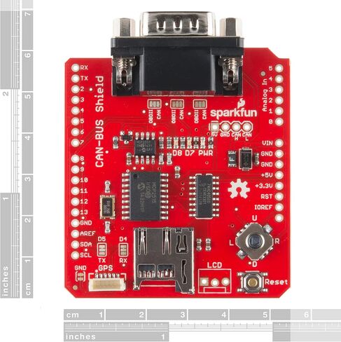 SparkFun CAN-Bus Shield | Socket for EM506 GPS module High speed SPI Interface (10 MHz) CAN v2.0B up to 1 Mb/s in Kuwait