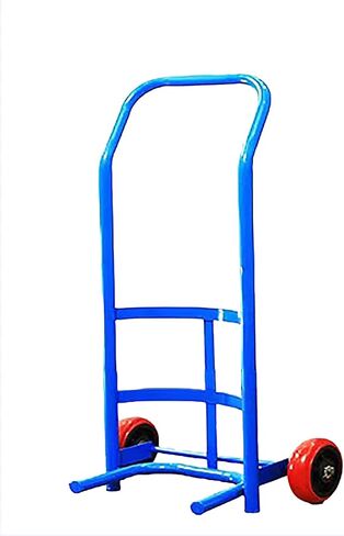 Portable Stainless Steel Gas Cylinder Rack for Nursing Homes,Clinics* School Labs-Mobile Cart with 2 Silent Wheels,37.4" Height Gas Tank Holder.with 2 Casters-37.4 in/95cm Hight in Kuwait