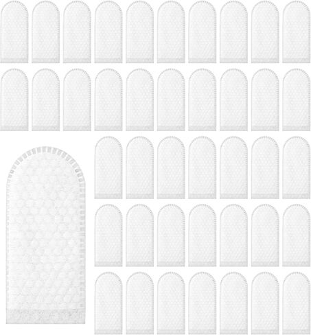 100Pcs Cotton Finger Cots, Finger Gauze Non-Woven Fabric Breathable, Disposable Finger Covers for Nail Care Wound Protection Pet Ear Cleaning(White) in Kuwait