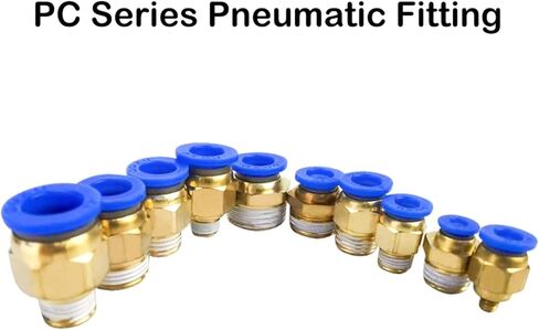 4-10Pcs PC Pneumatic Hose Quick Release Fitting Connectors Thread 1/8 1/4 3/8 1/2 Male Straight One-Touch Fittings(PC8-02 (10PCS)) in Saudi Arabia