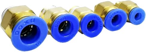 4-10Pcs PC Pneumatic Hose Quick Release Fitting Connectors Thread 1/8 1/4 3/8 1/2 Male Straight One-Touch Fittings(PC8-02 (10PCS)) in Saudi Arabia