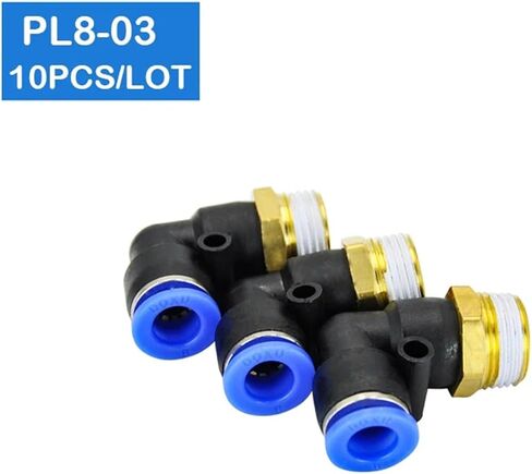 10Pcs Of PL8-03 8mm Push In One Touch Connector 3/8 Inch Thread Pneumatic Quick Fittings in Saudi Arabia