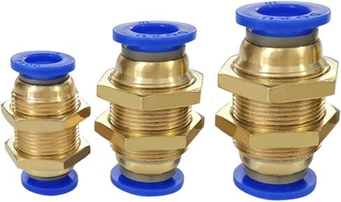 10Pcs/lot PM4 PM6 PM8 PM10 PM12 Quick Connector Bulkhead Straight Pneumatic Fittings(PM8) in Kuwait