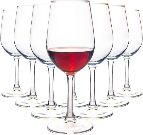 Wine Glasses Set of 12, 12 oz Red White Wine Glasses, Clear, Dishwasher Safe in Kuwait