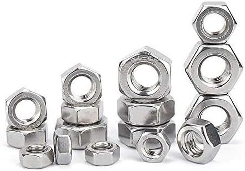 Hexagonal nut， Hardware Nuts，Hex Nuts,10pcs Reverse Thread Hex Nut M10 Rotate Left A2 Stainless Steel in Saudi Arabia