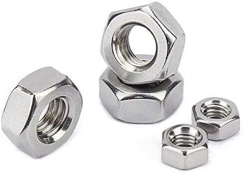 Hexagonal nut， Hardware Nuts，Hex Nuts,10pcs Reverse Thread Hex Nut M10 Rotate Left A2 Stainless Steel in Saudi Arabia