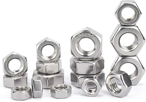 Hexagonal nut， Hardware Nuts，Hex Nuts,10pcs Reverse Thread Hex Nut M20 Rotate Left A2 Stainless Steel in Saudi Arabia