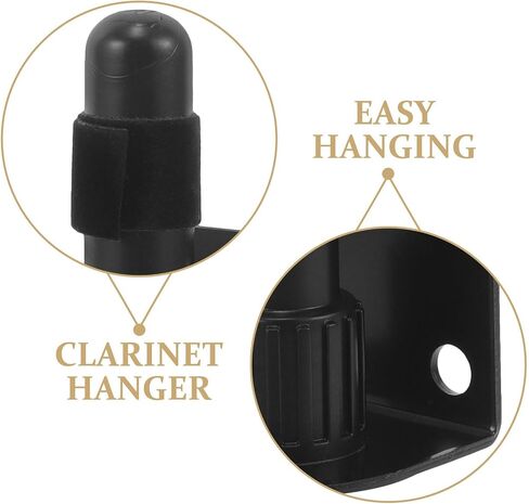 DOITOOL Metal Clarinet Wall Mount Flute Hanger Support Hook for Wind Instruments Anti-deformation Holder for Music Students Teachers and Hobbyists in Kuwait