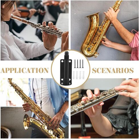 Healifty Black Metal Flute Rack Hanger Hook for Beginner Flute and Clarinet, Easy Hanging and Organizing Musical Instruments, Sturdy Abs Material, for Music Stands and Decorative Items in Kuwait