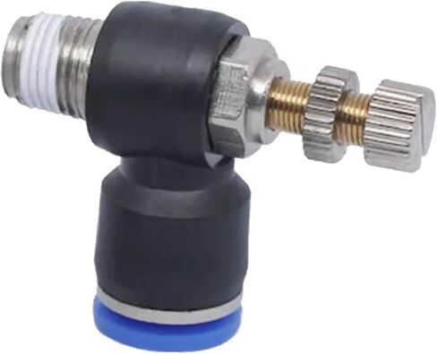 6Pcs SL Pneumatic Fittings 1/8 1/4 3/8 Inch Cylinder Throttle Speed Controller Pressure Relief Valve Air Hose Connector Regulator(6PCS SL4-M5) in Saudi Arabia