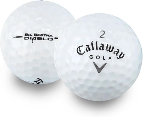 كرات جولف معاد تدويرها لمزيج Callaway - كرات جولف مستعملة بكميات كبيرة 4A بالقرب من حالة النعناع - تتضمن حقيبة شبكية - (24-48)-عبوة، بيضاء in Kuwait