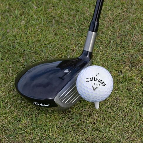 كرات جولف معاد تدويرها لمزيج Callaway - كرات جولف مستعملة بكميات كبيرة 4A بالقرب من حالة النعناع - تتضمن حقيبة شبكية - (24-48)-عبوة، بيضاء in Kuwait