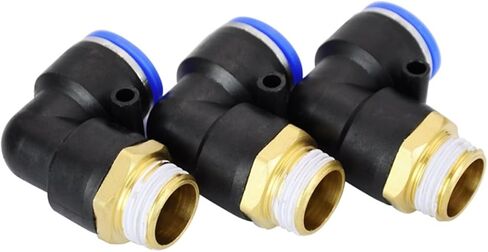 10Pcs L Shaped PT 1/2 Inch Male Threaded To 16mm Tubing Pneumatic Quick Fitting PL16-04 in Kuwait