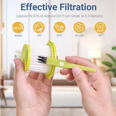 فلتر بديل لسلسلة Ryobi 18V ONE+ للمكنسة الكهربائية المحمولة PCL700 PCL704 PCL705 مقارنة بالجزء # A32F05N A32HF00 (عبوتان) in Kuwait