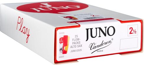 Vandoren JUNO Alto Saxophone Reeds, Strength 2.5, Box of 25, JSR6125 in Kuwait