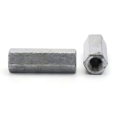 Coupling Nut Hot Dipped Galvanized - 5/16"-18 (1/2" F x 1-3/4" L) - Qty-100 in Kuwait