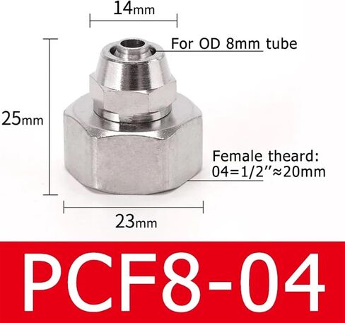 10 قطعة KPCF كوبر 1/8 "1/4" 3/8 "1/2" تركيبات هوائية أنثى دفع في موصل سريع الإصدار تركيب الهواء OD 4 6 8 10 12 مللي متر (KPCF 8-04) in Kuwait