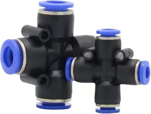 50Pcs PK PZA Plastic Pneumatic Fitting Quick Connectors Hose Fitting 4 Way 5 Way Push Fast Air Fittings 4mm 6mm 8mm 10mm 12mm(PZA-6) in Kuwait