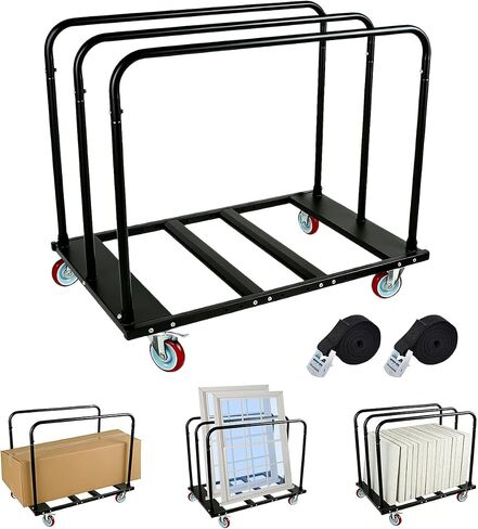 Heavy Duty Move Folding Table Cart, 1800 LBS with 5" Swivel Wheels-Drywall Dolly Cart, 10 Table Capacity for Party, Event, Hotel, Furniture, Factory, Warehouse in Kuwait