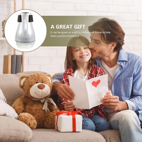 Toddmomy Silver Easy to Install for Practice Abs Trombone Mute Silent Sound Dampener Lightweight Trombone Part in Kuwait