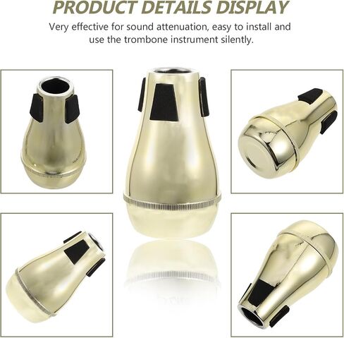 Lightweight Abs Trombone Practice Mute Silencer, Sturdy Half-closed Design for Alto and Tenor Trombone, Silent Practice Instrument Accessory for Musicians in Kuwait