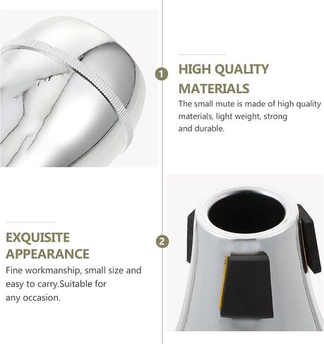 Toyvian Abs Material Trombone Mute Practical Trombone Silencer Noise Remove Tool Easy to Install Carry Musical Instrument Accessory in Kuwait