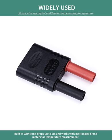 Thermocouple Adapter, Type-K to Dual 4 mm Banana Plug, 30 V AC, 60 V DC in Kuwait