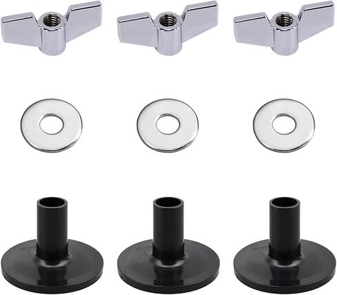 18pcs Cymbal Accessories Wing Nut Cymbal Felt High Hat Clutch Felt For Drum YUBJIANG in Kuwait