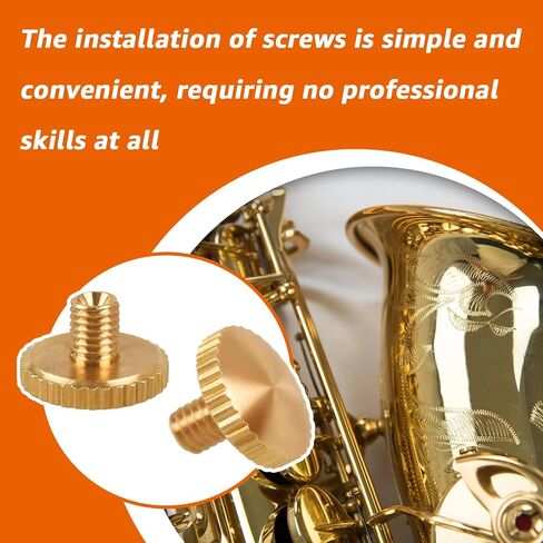 12Pcs A0141229 Brass Lyre Holder Screws for Yamaha Saxophone, Compatible with Yamaha Saxophone Trumpet Cornet Alto Tuba Replacement for A0141220 Finger Ring Holder Screws in Kuwait