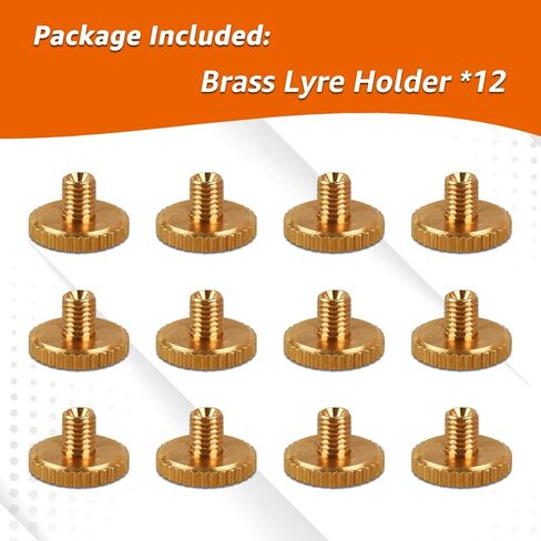 12Pcs A0141229 Brass Lyre Holder Screws for Yamaha Saxophone, Compatible with Yamaha Saxophone Trumpet Cornet Alto Tuba Replacement for A0141220 Finger Ring Holder Screws in Kuwait