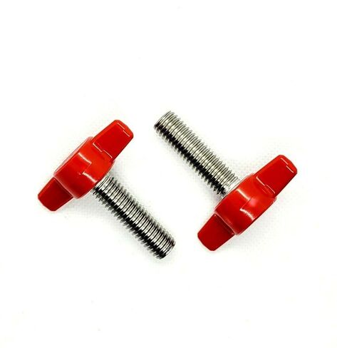 M10 x 35mm Red T-Bolt Thumb Screws Full Thread – 304 Stainless Steel Metric M10 x 1.5mm Clamping Knob Bolts for Outdoor Fixtures, DIY Projects, Shop Equipment 2 Pack in Kuwait