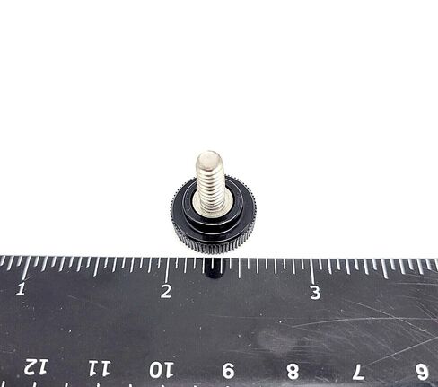 10-24 x 1/2" Knurled Thumb Screw Bolts with Black Round Clamping Knob #10 Stainless Steel (Pack Size: 12 Pack) in Kuwait