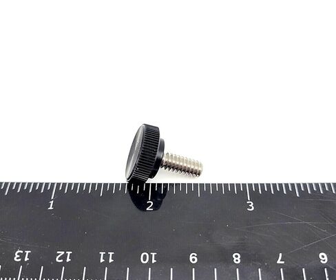 10-24 x 1/2" Knurled Thumb Screw Bolts with Black Round Clamping Knob #10 Stainless Steel (Pack Size: 12 Pack) in Kuwait