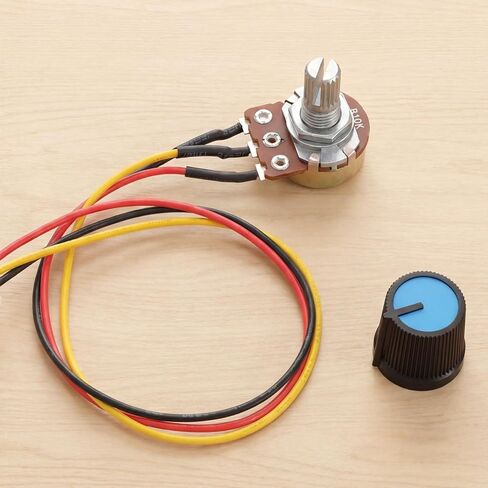 Knurled Shaft 3 Terminals Linear Taper WH148 B10K Rotary Potentiometer, 10K Ohm Linear Taper Variable Resistor with XH2.54-3 Pin Connector Wire Cable & Knob Cap for Projects (Pack of 2) in Kuwait
