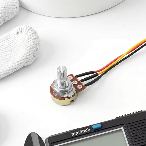 Knurled Shaft 3 Terminals Linear Taper WH148 B10K Rotary Potentiometer, 10K Ohm Linear Taper Variable Resistor with XH2.54-3 Pin Connector Wire Cable & Knob Cap for Projects (Pack of 2) in Kuwait