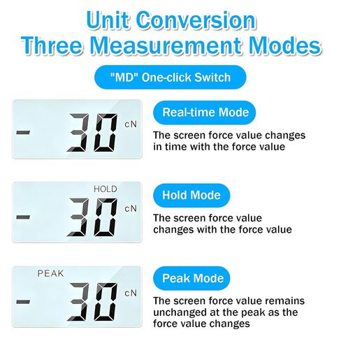 Portable Cable Tension Meter,Handheld Tension Gauge 5000cN | 3 working modes and 6 selectable units for versatile testing.USB data storage and transfer for easy record and analysis. in Kuwait