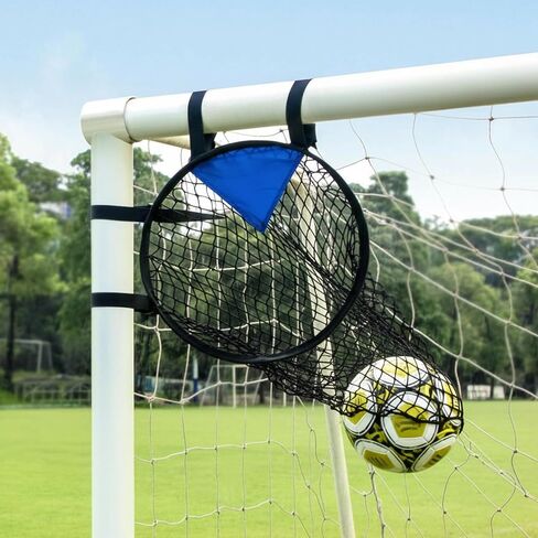 2 Pcs Soccer Training Net with 1 Pcs Target, 22 inch Top Bins Soccer Target Goal for Goal Training Easy to Attach Detach Ball Top Bin for Football Shooting Accuracy Practice Equipment Trainer Gift in Kuwait