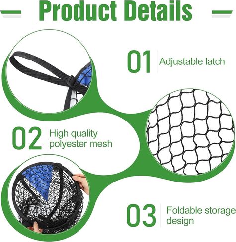 2 Pcs Soccer Training Net with 1 Pcs Target, 22 inch Top Bins Soccer Target Goal for Goal Training Easy to Attach Detach Ball Top Bin for Football Shooting Accuracy Practice Equipment Trainer Gift in Kuwait
