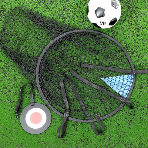 2 Pcs Soccer Training Net with 1 Pcs Target, 22 inch Top Bins Soccer Target Goal for Goal Training Easy to Attach Detach Ball Top Bin for Football Shooting Accuracy Practice Equipment Trainer Gift in Kuwait